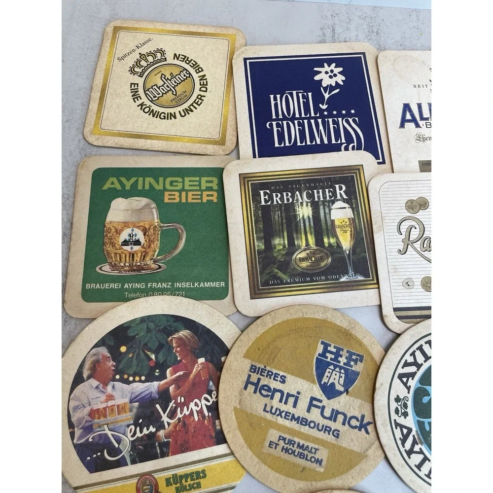 Vtg Paper Coasters From Around The World Lot Of 33